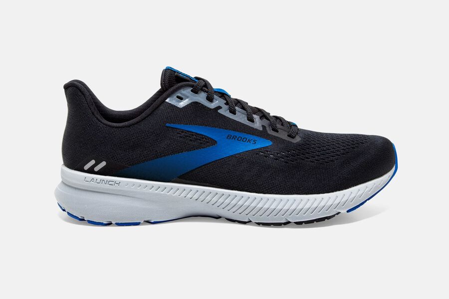 Brooks Running Shoes Mens Black/Grey/Blue - Launch 8 Road - 7608-BWASO